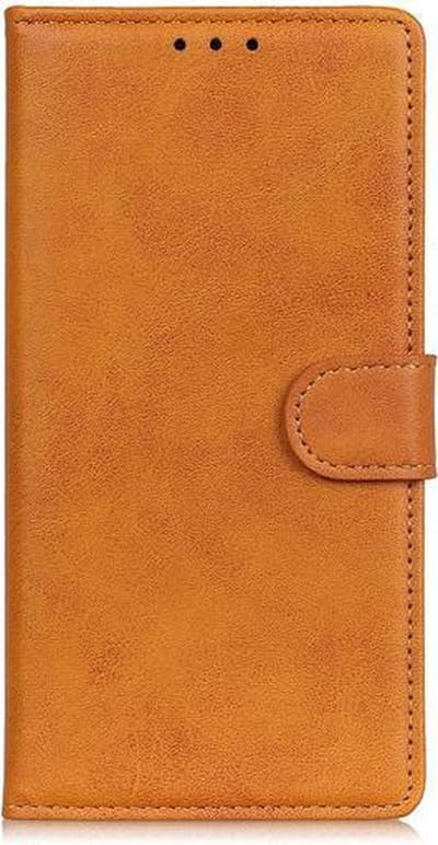 Casecentive Leren Wallet case met sluiting - hoesje - wallet - iPhone 13 Pro - tan