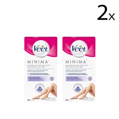 Veet Ontharingsstrips - Benen & Lichaam - Hypoallergene Minima - 40 stuks x2