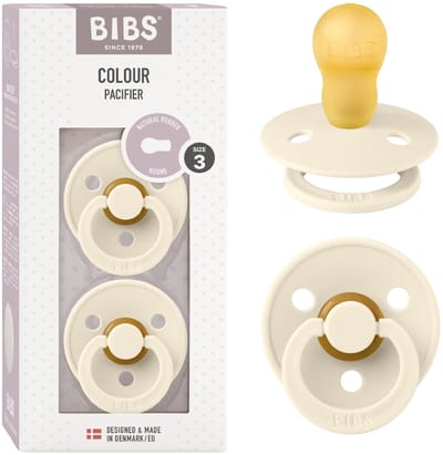 BIBS Colour Fopspeen - 18-48 mnd - 2-pack - Rond - Ivory