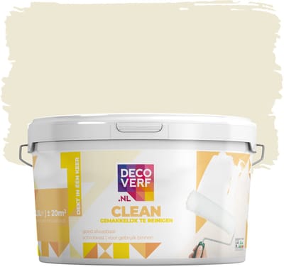 Decoverf clean muurverf zachtgeel, 2.5L