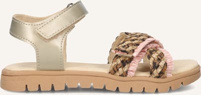 Ton & Ton Meisjes Platte sandalen - Marit - Multi - Textiel - Plateauzool - Maat 27