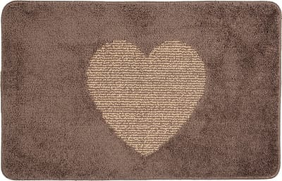 Clayre & Eef Badmat 78x48x1 cm Bruin Polyester Hart