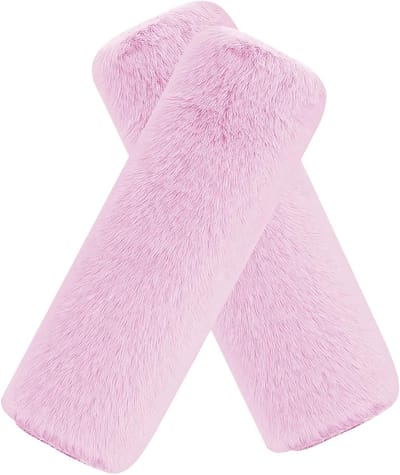 Gordelkussens - Veiligheidsgordelhoezen - Comfortabel Rijden - Zacht Pluche Materiaal - 2 stuks - Roze