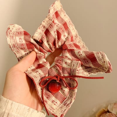 Haarelastiek - Haaraccessoire - Scrunchie voor dames - Ins haarbloem - Extra groot haarelastiek voor knot - Hoogwaardig haaraccessoire - 20 cm-vorm-10