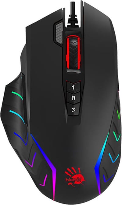 A4TECH Bloody - Gaming muis met USB - 8000 DPI - metalen glijders - J95 RGB Pixart (Geactiveerd)