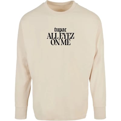 Mister Tee Tupac - All Eyez on me Tracklist Cut On Longsleeve shirt - M - Beige