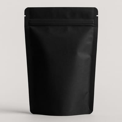 100x Zwarte Kraftpapier Stazakken met Zipper (500ml) – Aluminiumvrij & Voedselveilig