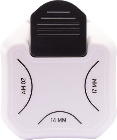 Paperfuel Hoekpons - 3 in 1 Pons - 14-17-20 mm - Zwart-wit