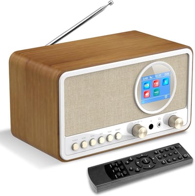 Digitale Radio - Keukenradio Alarm - Muziek Luisteren - Met Afstandsbediening - Compact Formaat - Zwart