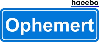Hacebo - Plaatsnaam Sticker - 29x10 CM - Ophemert sticker - Verkeersborden sticker - grappige cadeaus - Ophemert