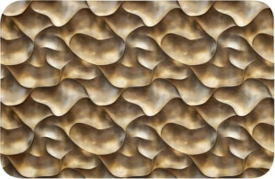 WC mat 60x40 cm - Antislip - Abstract - Antiek - Goud - Toiletmat - Vloermat - Douchemat - Toilet tapijt - Toiletmatten