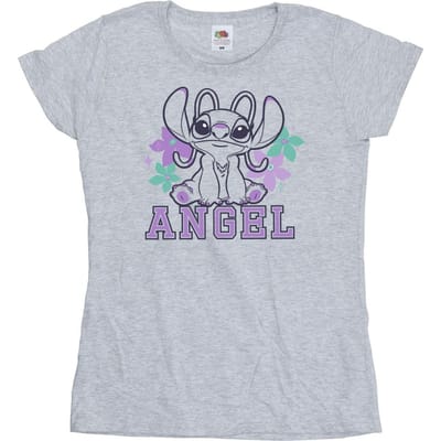 Disney Dames/Dames Lilo & Stitch Angel Katoenen T-Shirt (Sportgrijs)