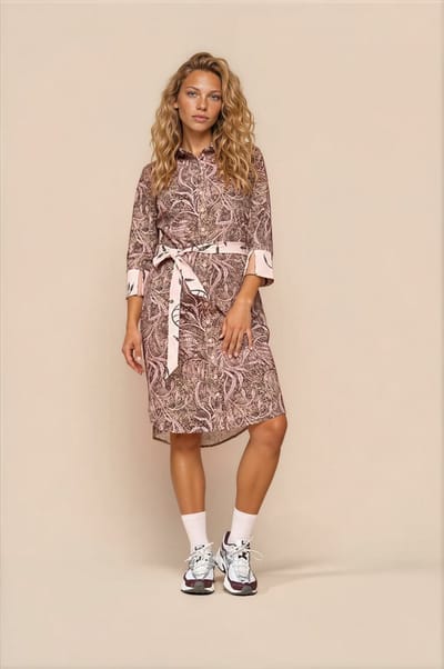 MI PIACE - Travel Jurk Mix Twilight Twigs Print 202732 Espresso - Maat : XS