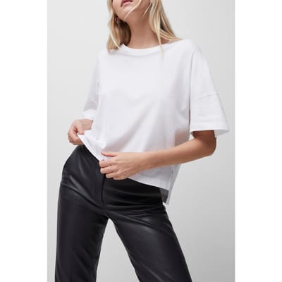 French Connection Tally Jrsy Sslv Crewnk Tee Linen White Taglia: XS | Pantaloni da completo Outlet | Donna | Bianco