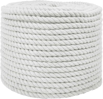 vidaXL - Katoenen - Touw - 14 - mm - 250 - m - Wit - 100% - katoen