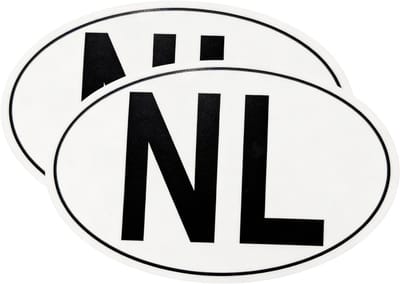 AutoXtreme – NL sticker auto (2 stuks) – Landcode NL – Voor Caravan, Auto, Aanhanger & Fietsendrager – Conform Europese wetgeving