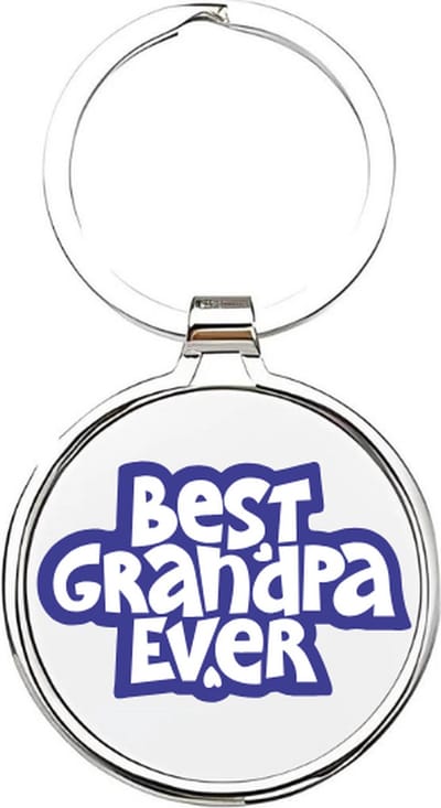 Akyol - Best grandpa Sleutelhanger - opa - De leukste opa - Opa sleutelhanger - grootvader sleutelhanger - Sleutelhanger voor opa - Familie sleutelhanger - verjaardagscadeautje - cadeau voor opa - grandfather - Pake - 4 x 7,5 CM