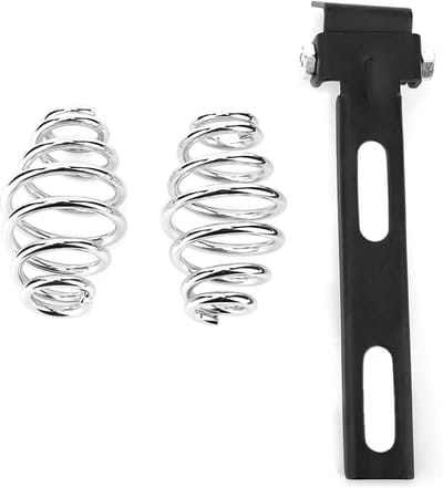 Motorzadelveren - Zadelvering Set - Bobber Customizen - Roestvrij Staal - 176 mm Lengte - Zwart