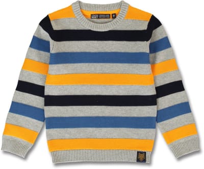 Lemon Beret Trui - Grijs - Gestreept - Maat 134 - 151515