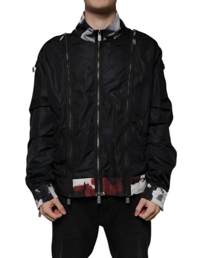 Multizip Bomberjack met Abstracte Print
