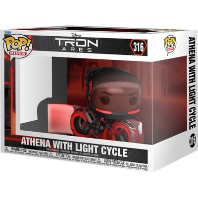 Funko Tron: Ares POP! Rides Vinyl Figure Athena met Light Cycle 15 cm POP! Figuur