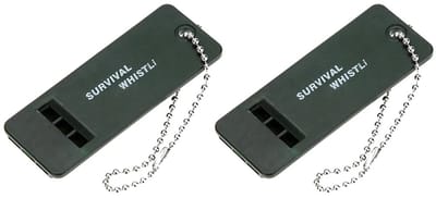WiseGoods Premium Noodfluit Set Met Sleutelhanger - 3 Tonen Survival Whistle Voor Noodpakket - Outdoor SOS Fluitje Kamperen - 2st