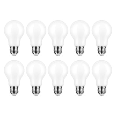 Modee E27 LED Lamp 8W - 1055lm - 4000K - Neutraal Wit - LED Filament Melkglas Globe A60 - Vervangt 75W Halogeen Gloeilamp - 10 stuks