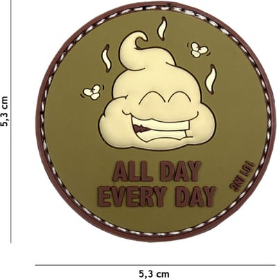 101 Inc Embleem 3D Pvc All Day Every Day Groen/Bruin  17074