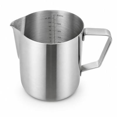 My Green Deal – RVS Melkkan Zilver 600 ml – Melkopschuimkan – Barista Pitcher – Premium 304 RVS – Latte Art & Vaatwasserbestendig