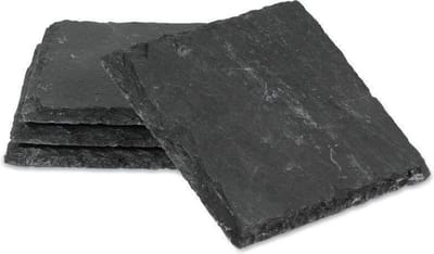 Boska Onderzetters Leisteen - Set van vier stuks - Leisteen onderzetters - 100 x 100 x 6 mm - Cadeautips voor mannen - Cadeautips voor vrouwen - Cadeau voor mama - Cadeautips voor mannen - Keukengerei - Keuken accessoires - 10 jaar garantie