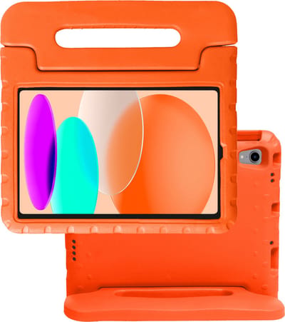 Hoes - Geschikt voor Apple iPad A16/A18 (2022/2025/2026) - 10.9 & 11 inch (10e, 11e & 12e generatie) - Kinderhoes Shockproof Bumper - Kidsproof Case - Tablet Hoesje - Kinder Hoes Cover - Oranje