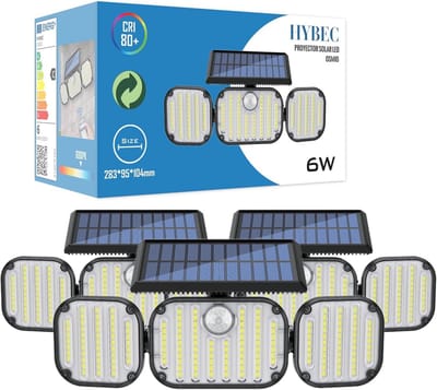 Krachtige 360 Graden Solar Buitenlamp met Bewegingssensor