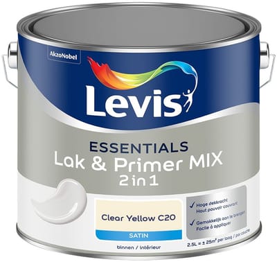 Levis - Essentials Lak & Primer Mix - Clear Yellow C20 - Mengverf - 2,5 L