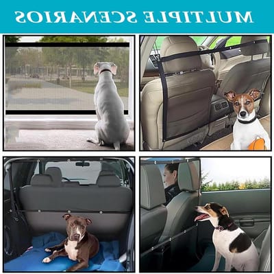 Hondennet Auto - Hondenafscheiding - Veilig Rijden - Verstelbaar Mesh - 100 cm - Zwart