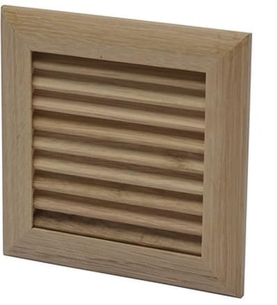 IVC Air ventilatierooster - Rooster massief eikenhout - 16 x 16 cm - Luchtdoorlaat 40 cm²