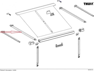 Thule Rafter Arm Assy LH 1200 2.60