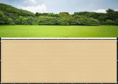Tuinprivacyscherm - Balkonscherm Gaas - Privacy Beschermen - Weersbestendig Ademend - 110 x 950 cm - Zand geel