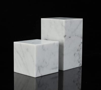 Marmeren Boekensteun Wit Handgemaakt Italiaans Marmer Set van 2– Boeken Steun Marmer Decoratieve Accessoires - Boeksteun Boeken - LuxuryQuarry®