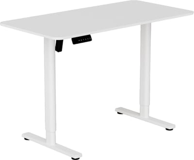 Phreeze Zit Sta Bureau Elektrisch - 120 x 60 cm - Computer Tafel - Geheugenstanden - In Hoogte Verstelbaar - Ergonomisch - Thuiswerkplek & Kantoor - Wit