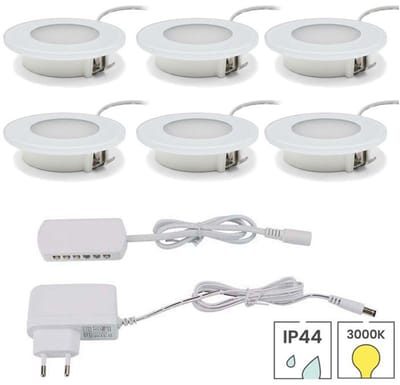 Lybardo - Kastverlichting - 6 inbouwspots - 1.5W - 3000K - Keukenverlichting Onderbouw LED