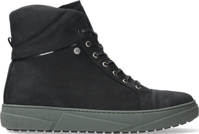Wolky Veterschoenen Wheel zwart/saliegroen nubuck
