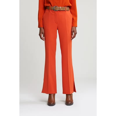 River Woods Orange Classic Pants With Side Slit Size: 38 | Wide-Leg & Flared Pants Outlet | Dames | Oranje