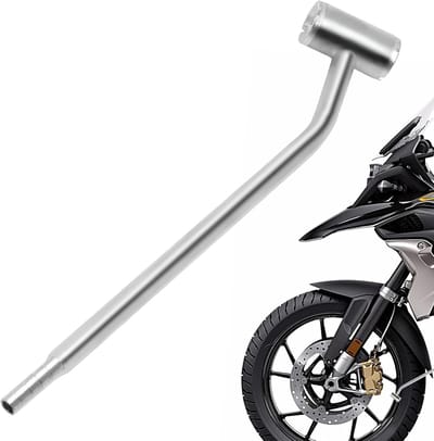 Opblaasbare staaf - Dubbele pomp mondstuk - Band oppompen - Zinklegering constructie - 18 cm lengte - Zilverkleurig