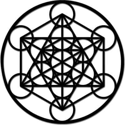 Hout-Kado - Metatron - Medium - Zwart - Geometrische dieren en vormen - Houten Wanddecoratie