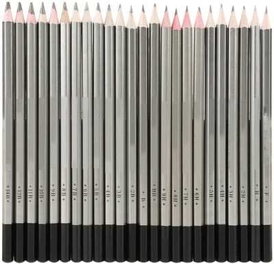 SPHProducts - Tekening Potloden Set - Professionele schetsset - 24 stuks - Grafiet potloden - Voor kunstenaars - Perfect voor alle leeftijden