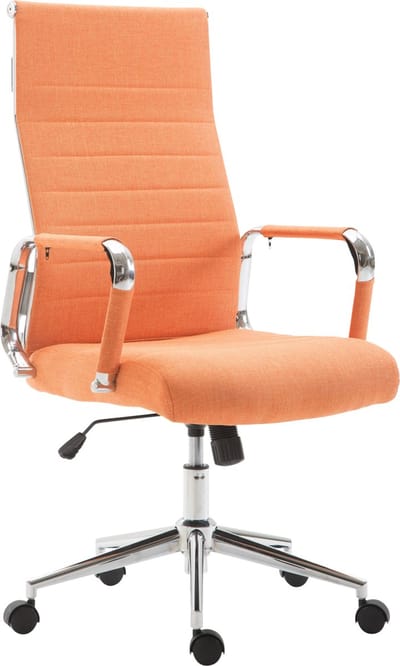 CLP Columbus Bureaustoel - Ergonomisch - Voor volwassenen - Stof - oranje