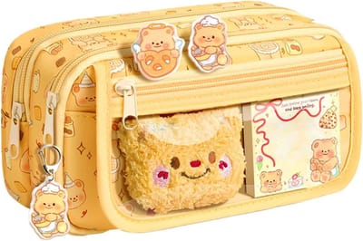 Schattige Pennen Etui - Schrijfwarentas Kinderen - School Organisatie - Meerdere Vakken - 22 x 12 cm - Cartoon