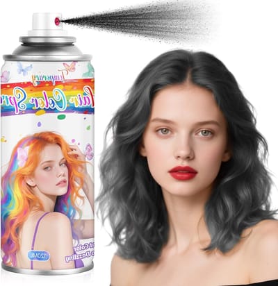 Tijdelijke Zwarte Haarspray voor Kinderen en Vrouwen, Wasbare Haarkleur voor Cosplay en Feestjes, Makkelijk te Verwijderen (120ml)