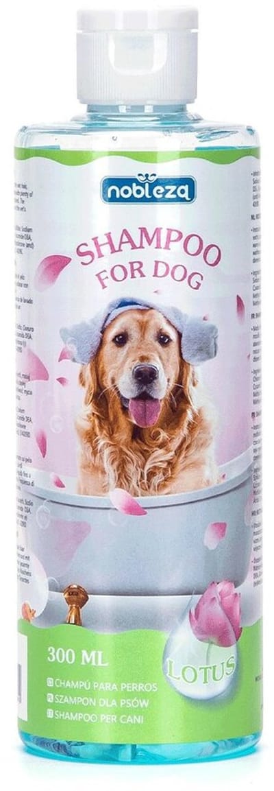 Nobleza Hondenshampoo - Milde Shampoo voor Honden - Lotusgeur - Met Aloë Vera - Voor Gevoelige Huid - 300 ml