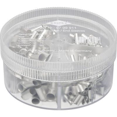 Knipex 97 99 911 Assortiment adereindhulzen 4 mm², 6 mm², 10 mm², 16 mm² Ongeïsoleerd 350 stuk(s)